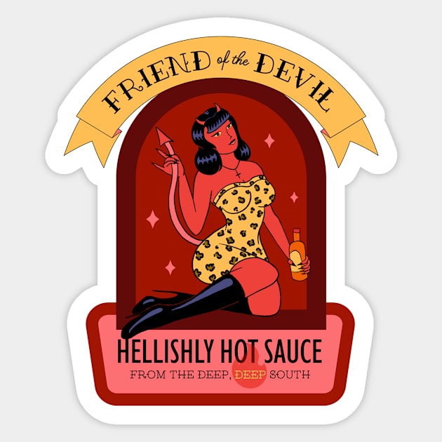 Friend of the Devil Hot Sauce Sticker by Wild Hunt